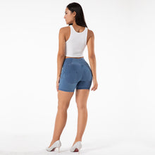 Load image into Gallery viewer, Shascullfites Melody Tailored Booty Scrunch High Waist Shorts Fitness Sportswear Compression Stretch Denim Workout Yoga Shorts
