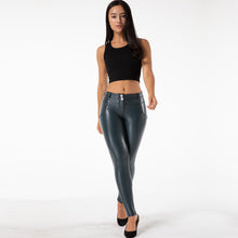 Load image into Gallery viewer, Shascullfites Shaping Tailored Slim Workout Long Pants Skinny Leggings PU Leather Black Ladies Leggings Sport Women Fitness
