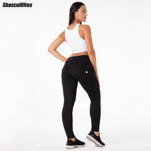 Load image into Gallery viewer, Shascullfites Tailored Enhancing High Waist Push Up Sport Legging Women Black Yoga Pants Fleece Lined Stretchy Gym Workout Tights
