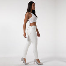 Load image into Gallery viewer, Shascullfites Melody Tailored Warm Women Leather Leggings Solid Slim Fit Gym And Shaping Tights Women Ankle Length White Push Up Leggings
