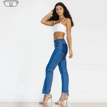Load image into Gallery viewer, Shascullfites Women Party Club Dance Pants Zipper Long Jeans Women Unique Dark Blue Denim Pants Hot Streetwear
