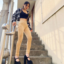 Load image into Gallery viewer, Shascullfites Melody Tailored Women Velvet Pants High Waist Khaki Chenille Pants Stretchy Business Casual Butt Lift Jeans Jeggings Winter Pants
