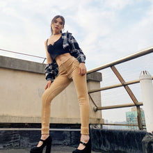 Load image into Gallery viewer, Shascullfites Melody Tailored Women Velvet Pants High Waist Khaki Chenille Pants Stretchy Business Casual Butt Lift Jeans Jeggings Winter Pants
