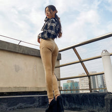 Load image into Gallery viewer, Shascullfites Melody Tailored Women Velvet Pants High Waist Khaki Chenille Pants Stretchy Business Casual Butt Lift Jeans Jeggings Winter Pants
