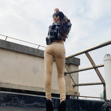 Load image into Gallery viewer, Shascullfites Melody Tailored Women Velvet Pants High Waist Khaki Chenille Pants Stretchy Business Casual Butt Lift Jeans Jeggings Winter Pants
