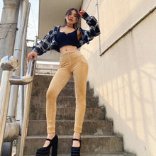 Load image into Gallery viewer, Shascullfites Melody Tailored Women Velvet Pants High Waist Khaki Chenille Pants Stretchy Business Casual Butt Lift Jeans Jeggings Winter Pants
