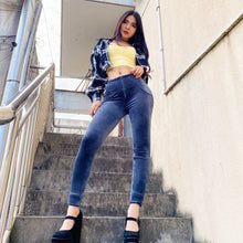 Load image into Gallery viewer, Shascullfites Melody Tailored Women's Pants High Waist Grey Chenille Velvet Sport Leggings Push Up Bum Lift Fitness Leggings Slimming Gym Women's Clothing
