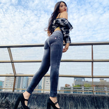 Load image into Gallery viewer, Shascullfites Melody Tailored Women's Pants High Waist Grey Chenille Velvet Sport Leggings Push Up Bum Lift Fitness Leggings Slimming Gym Women's Clothing
