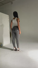 Load and play video in Gallery viewer, Shascullfites Melody Tailored Women Jeans Casual Slim Plus Size Stretch Denim Trousers Women Hip Lift Pencil Pants Grey Skinny Trousers
